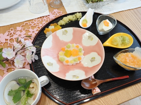 【離乳食初期中期】ひな祭りちらし寿司風